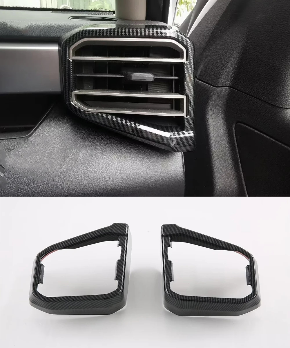 

For Toyota Tundra Car Dashboard Right And Left Air Conditioning Outlet Vent Frame Trim Interior Accessories Stickers 2022 2023