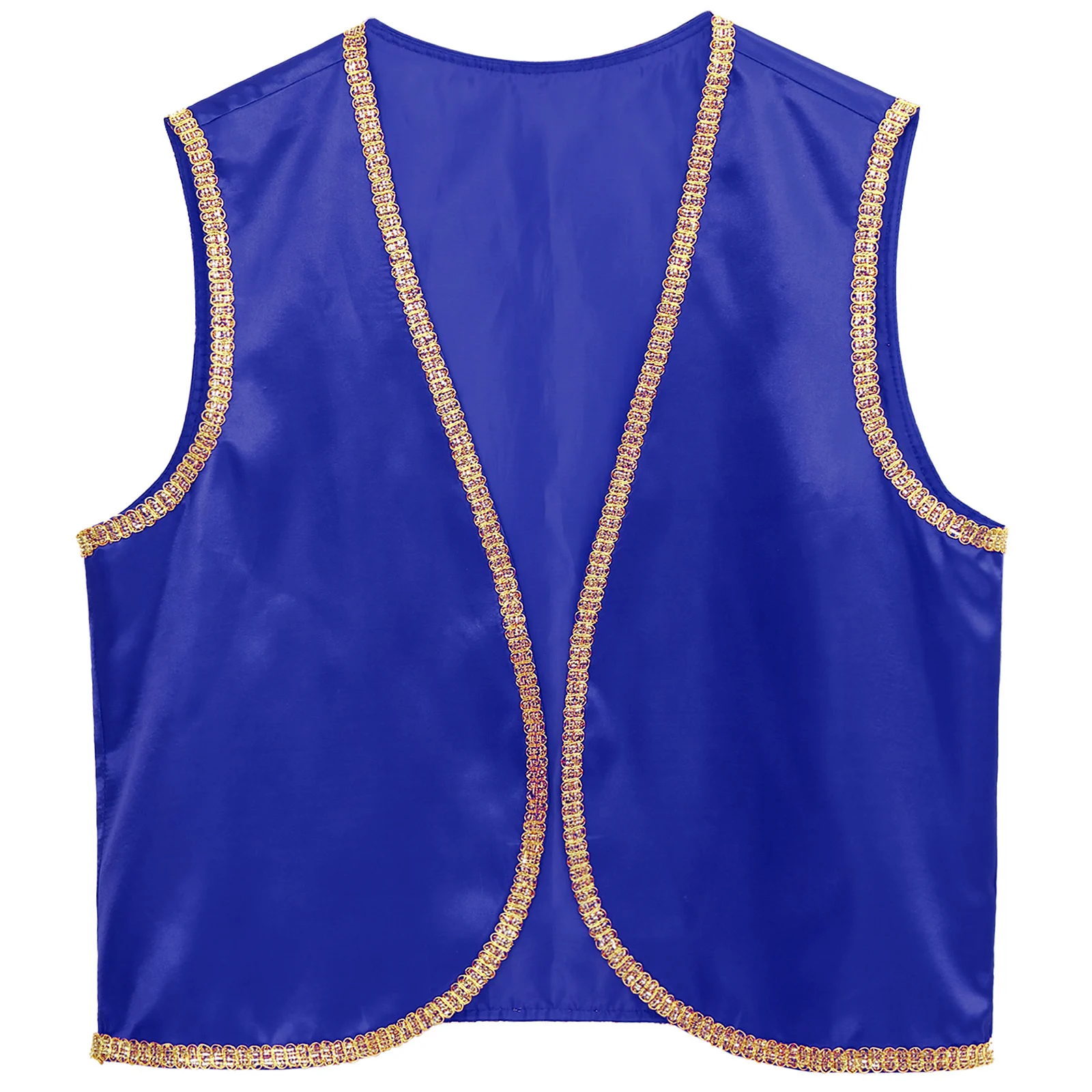 Oyolan Gilet Arabo Principe Uomo - Senza Maniche, Orientale, Per Carnevale, Halloween E Cosplay, In Velluto