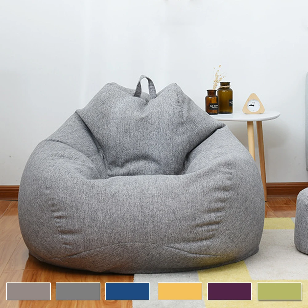 Comfortable Large Outdoor Bean Bag Sofa Cover - Living Room Pouf Couch Chair