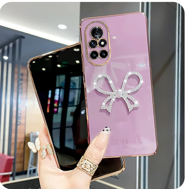 Coque de téléphone de luxe à paillettes avec nœud en diamant pour Samsung Galaxy S25 S23 Ultra Coque en silicone pour Samsung S24ultra S22Plus S21FE S20FE s10_voghion.com