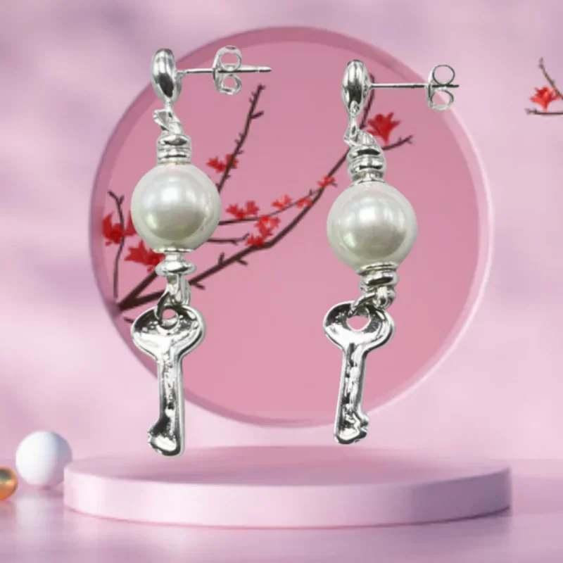 Elegant Silver Charm Earrings – Stylish Women's Jewelry Gift