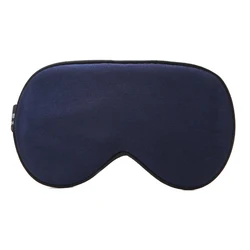 Luxurious Natural Mulberry Silk Sleep Mask - Ultra - Soft & Smooth Blindfold (Navy blue)