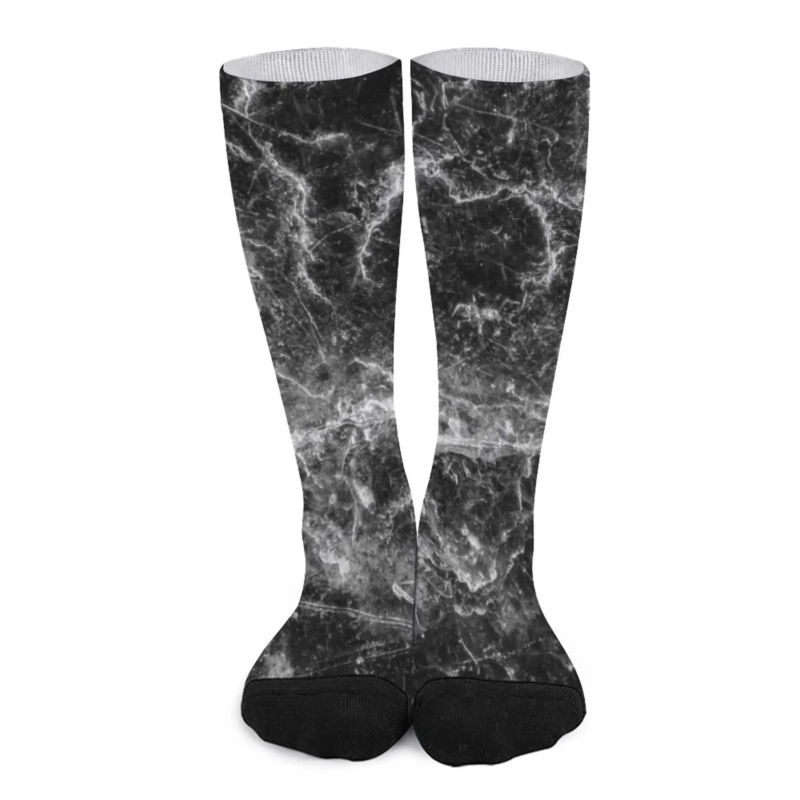 

Черные мраморные #2 # текстура # Декор # художественные носки Enigmatic смешные носки корзина с шариками бриллиантовые мужские носки