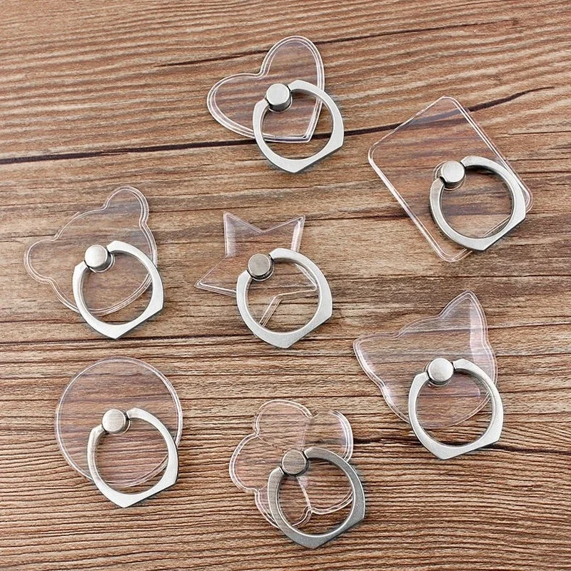 

Universal Stent Mobile Phone Holder Stand Finger Ring Magnetic For cute Cell Smart Phone Transparent holder for iphone XS MAX 8