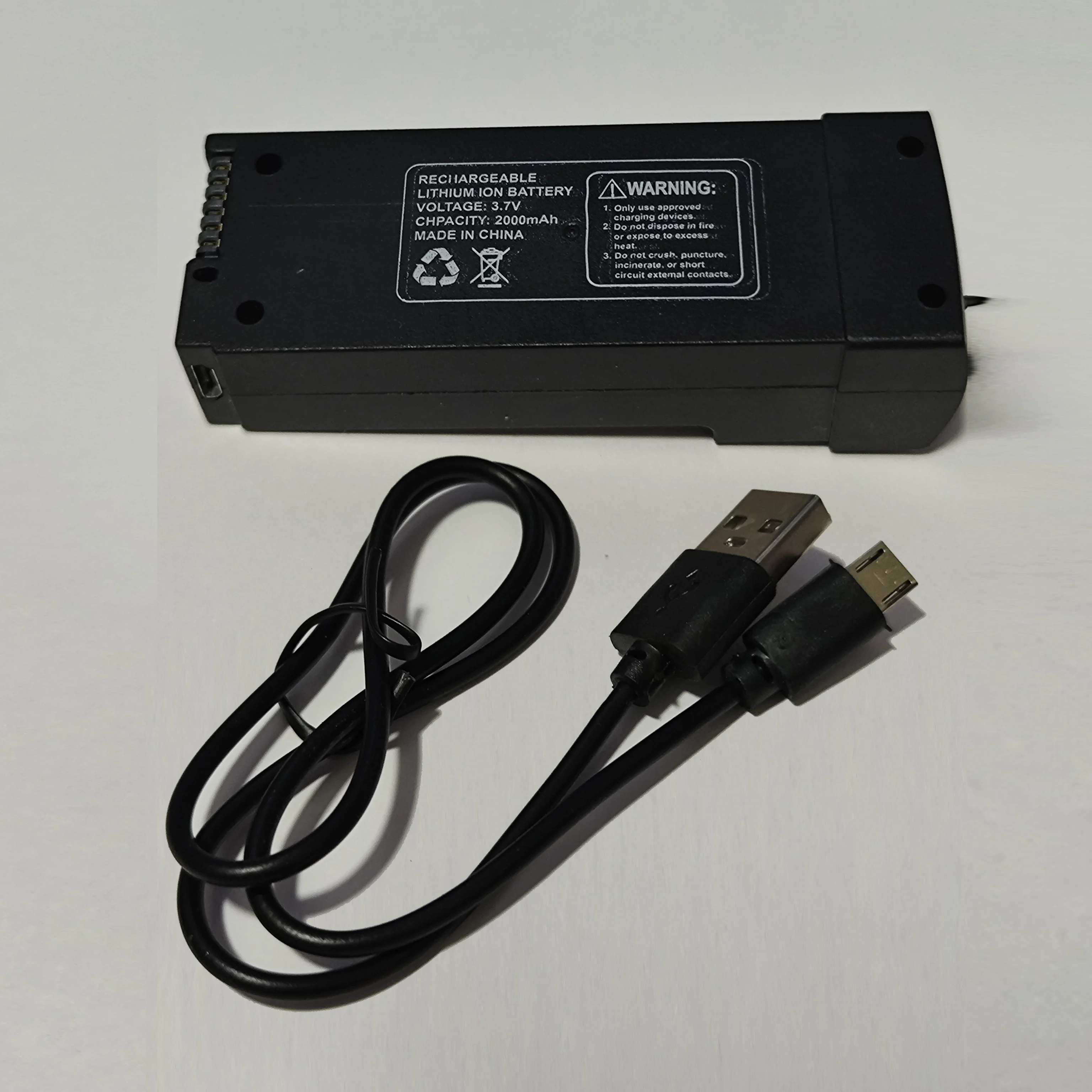 

Z908 MAX Drone Battery 3.7V 2000mAh & USB Charger Cable Spare Part Kit RC Quadcopter Replacement Accessory