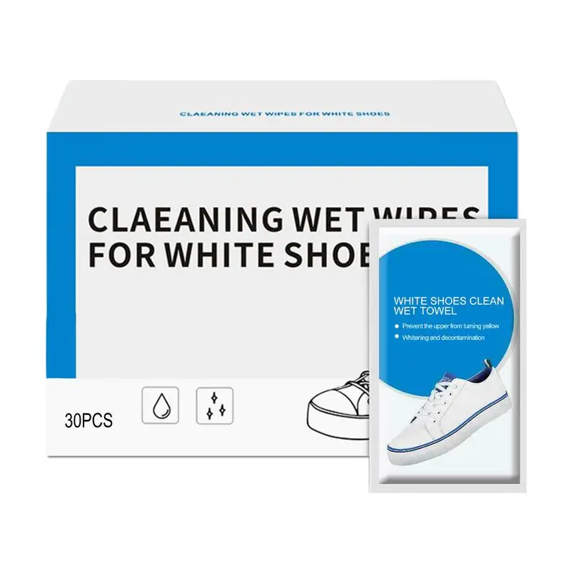 

Shoes Cleaner Wipes 30pcs Portable Packaging Removes Dirt And Grime Stains Cleaning Wipes For Shoes Boots Bags home supplies