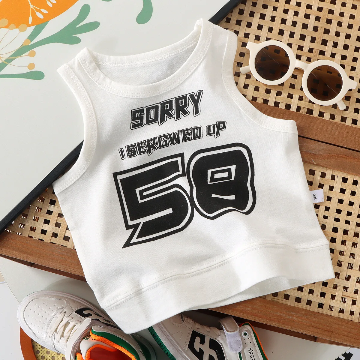 Kids Tops Sport Tank Tops Summer Girls Tank Tops Sleeveless Vest for Kids Sports Tops Letter Leisure Teen Underwear