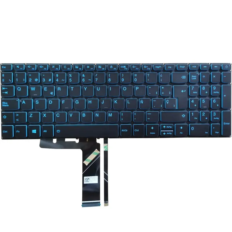 Teclado Retroiluminado para Lenovo Ideapad Eua Francês Brasil Russo Espanhol Azul Backlight L34017 L340-15 L340-17irh L340-15irh Novo Teclado - Imagem 4