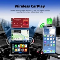 EKIY 7.0" Wireless CarPlay Moto Android Auto Android 13.0 Portable Digital Motorcycle Dashboard GPS Navigation Display Screen - Image 3