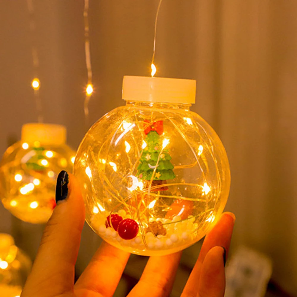 Guirlande lumineuse LED à boules à vœux, guirlande lumineuse de Noël, guirlande féérique pour mariage, Noël, fête et décoration intérieure_voghion.com
