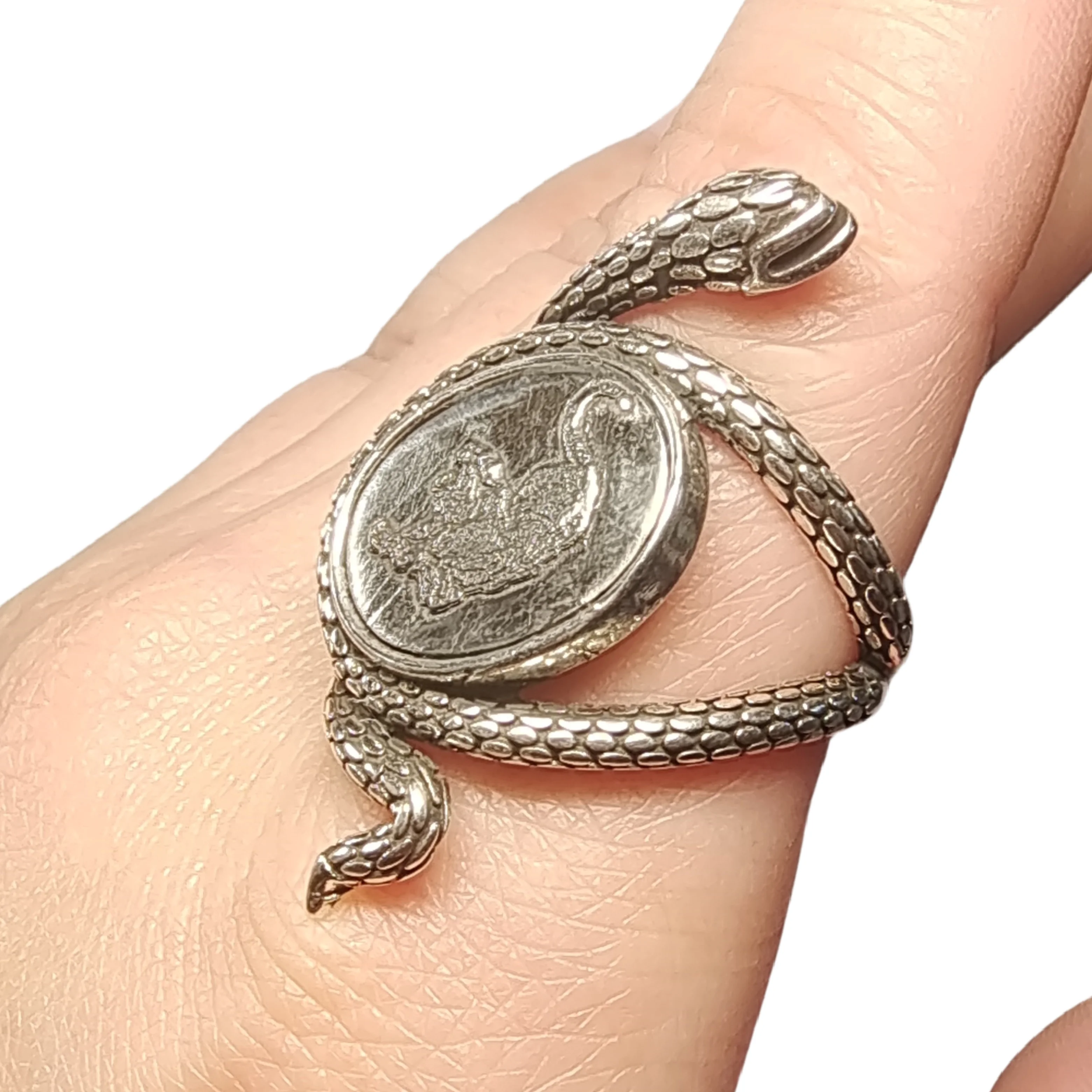 Muonionalusta meteorite S925 Silver Ring Natural iron