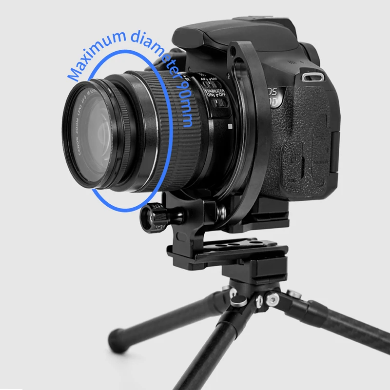 Tripod Mount Ring Lens Mount 1/4 Rotatable Collar Plate for DSLR Camera Horizontal and Vertical Camera Lens Support