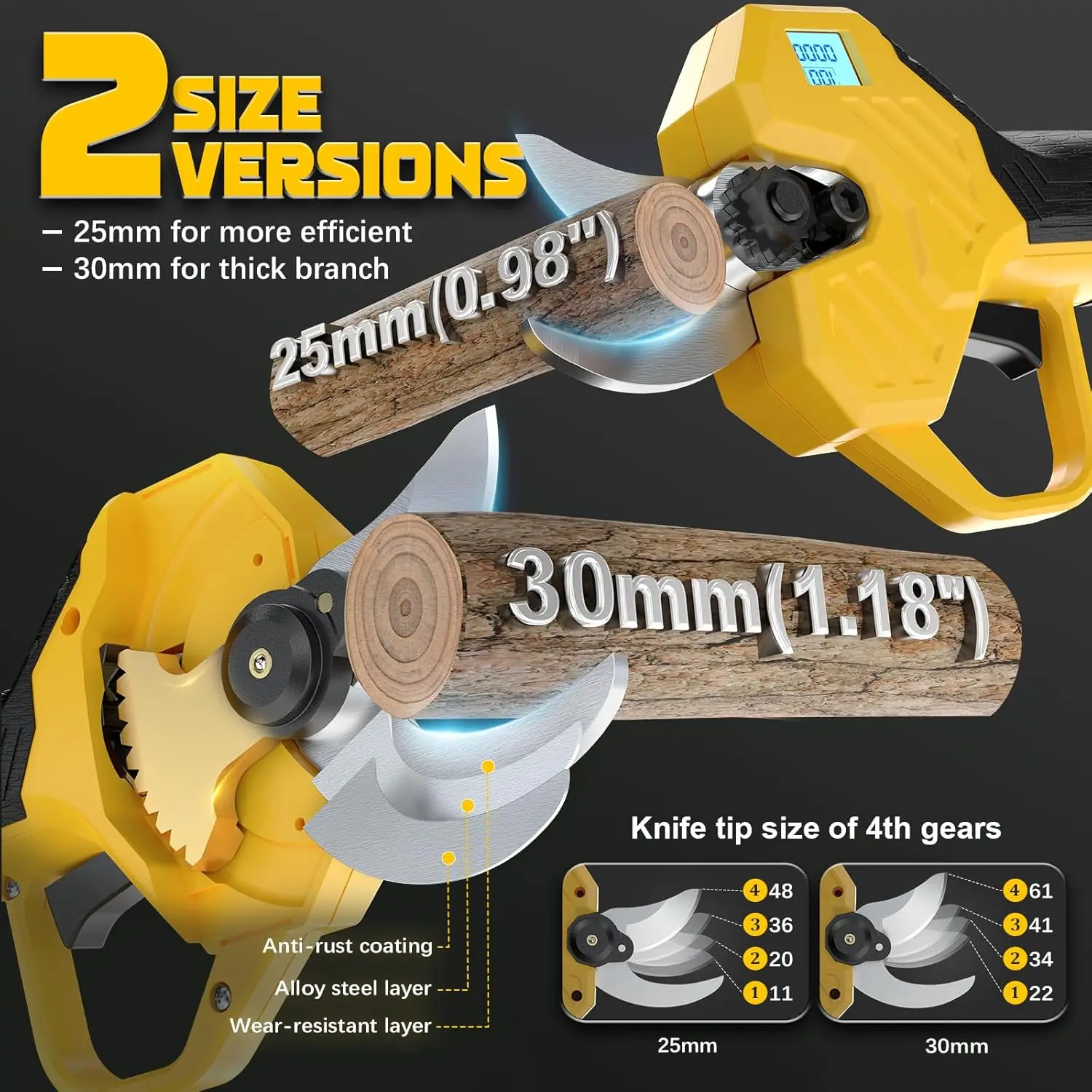 30mm Brushless Electric Pruner Shear Cordless Fruit Tree Bonsai Pruning Electric Scissors For Makita 18V Battery For Dwalt20V/60 3