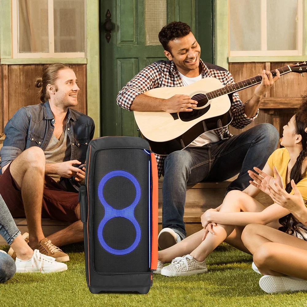 Dust Case Waterproof Speaker Case Slip Sleeve Nylon Fabric Multifunction Bag with Side Storage Pocket For JBL Partybox Ultimate