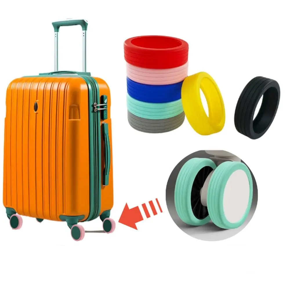 Luggage Wheel Protector 4/8PCS/Set Silicone Silent Sound Reduce Wear