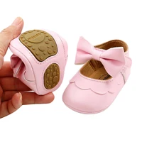 Baby Girls Flat Shoes, First Walker BowKnot Solid Soft Sole Shoes Newborn Girls Princess Shoes 2