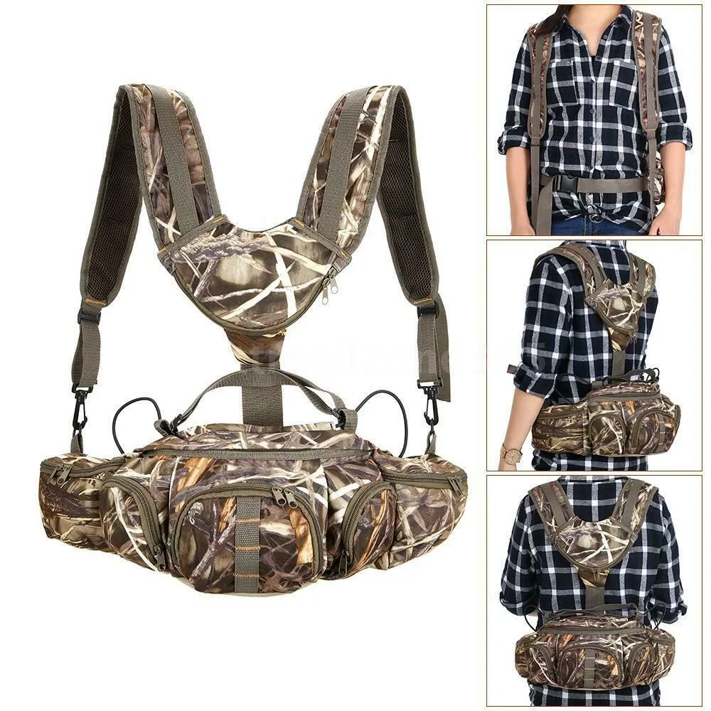 

Tactical Outdoor Shoulder Waist Bag Hiking Climbing Cycling Backpack Camouflage Flannelette Hunting Pack Daypack Fanny Waist Bag