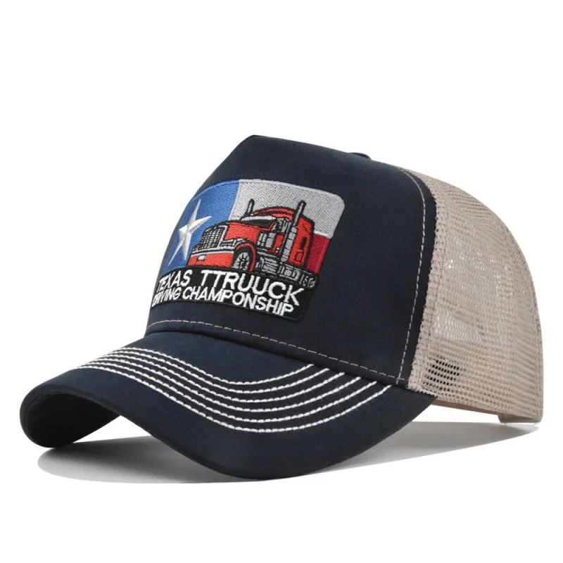 Unisex Baseball Cap Texas Embroidered Trucker Hat Mesh Hat Cap For Men Women Breathable Streetwear Summer Outdoor Trucker Cap