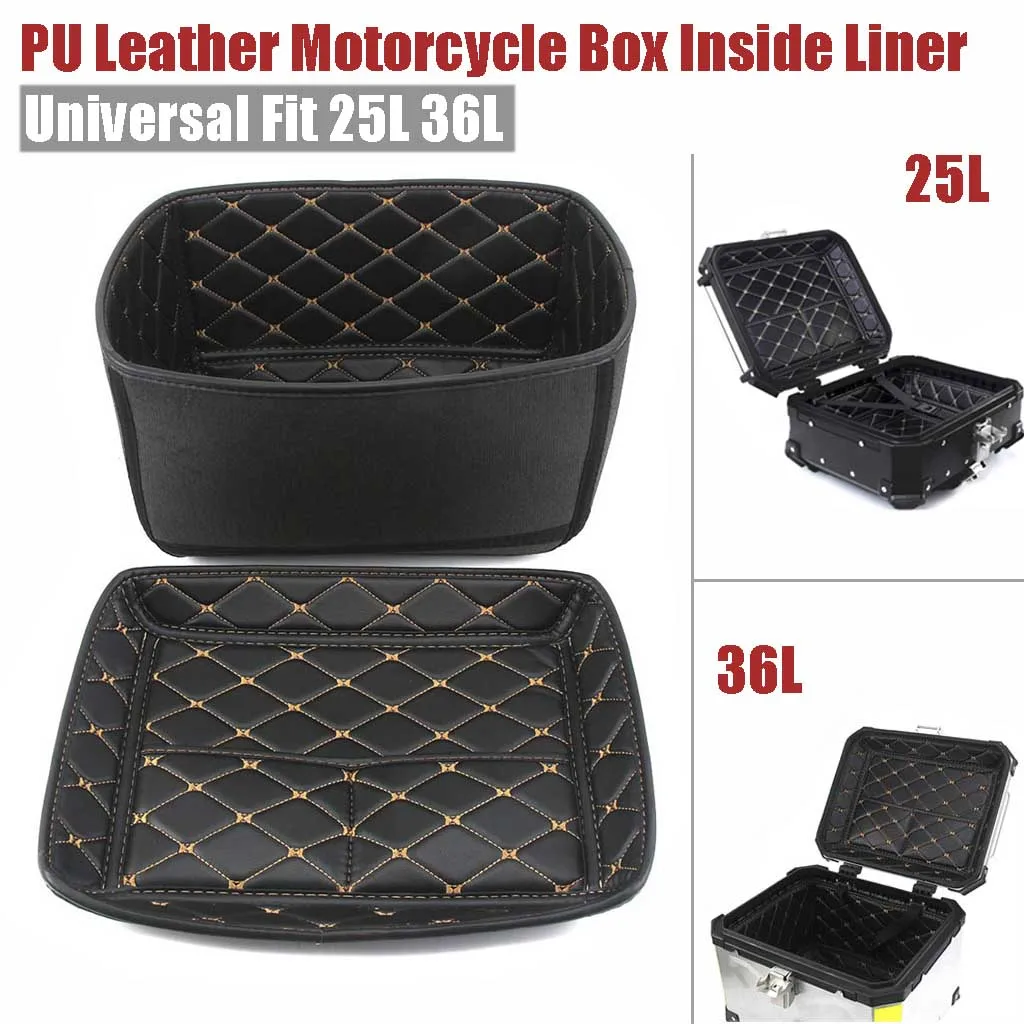 

Universal 25L 36L Motorcycle Tail Top Box Cover Pad Luggage Case Storage Toolbox Inside Liner Inner Lining Cushion PU Leather