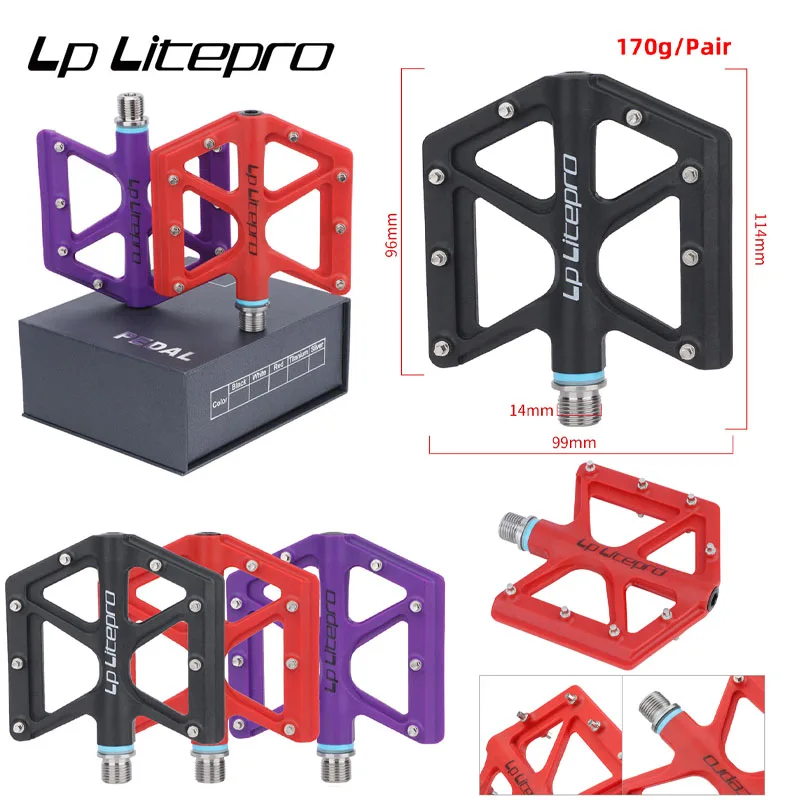 Description Picture 2 of itemLp Litepro Bicycle Pedal Ultra Light 170g Titanium Axle Nylon Pedal Widened Anti-Slip Road Bike Mtb Pedal