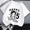 2025 New  Wednesday Addams Children Clothing Anime Summer Girls Birthday Number T-shirt Cartoon Clothes Kids Top Gift New 5