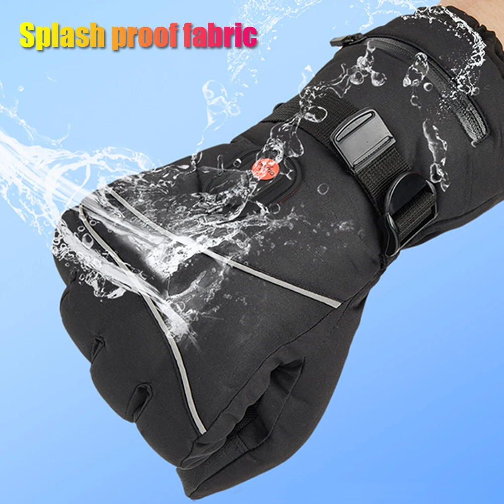 1 Pair Electric Heating Gloves Windproof Winter Gloves Touchscreen Men Women for Ski Cycling for Motorcycle for Sports Hiking