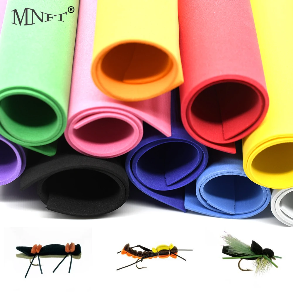 MNFT 3Pcs Fishing Fly Tying Material EVA Foam Flies Body Ants Tying Floating Foam Sheets Paper