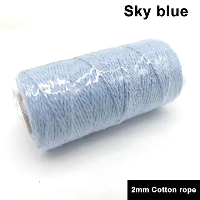 100M/Roll 100% Cotton Rope colorful twine Macrame cord string thread DIY Home Textile Wedding Decorative supply 