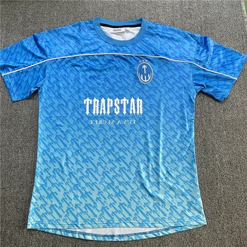 Blue Trapstar Monogram Football Jersey T Shirt 2