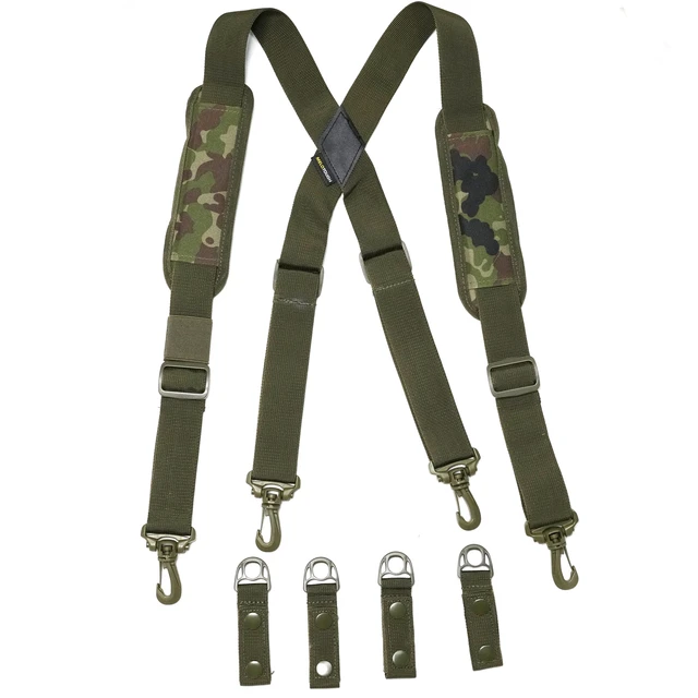 X-Back Suspenders Military Duty Belt Tactical Harness Strap Back