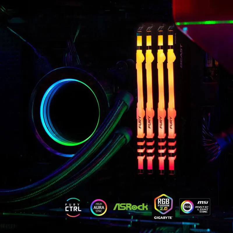 Kingston-memória para Jogos Rgb 3200mhz 2666mhz Dimm Xmp 16 8gb Pc421300 1.2v 288pin Ram Ddr4 para Desktop - Imagem 4
