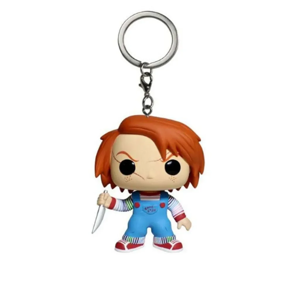 Funko POP Keychain Child's Play Famous Horror Movie Characters CHUCKY Action Toy Figures Pendant Jewelry Keychains Children Gift 5