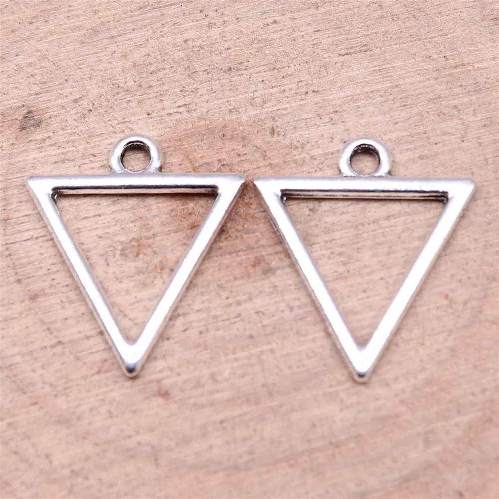 

Accesories Geometric Hollow Triangle Charms Charms For Jewelry Making 18x16mm 40pcs