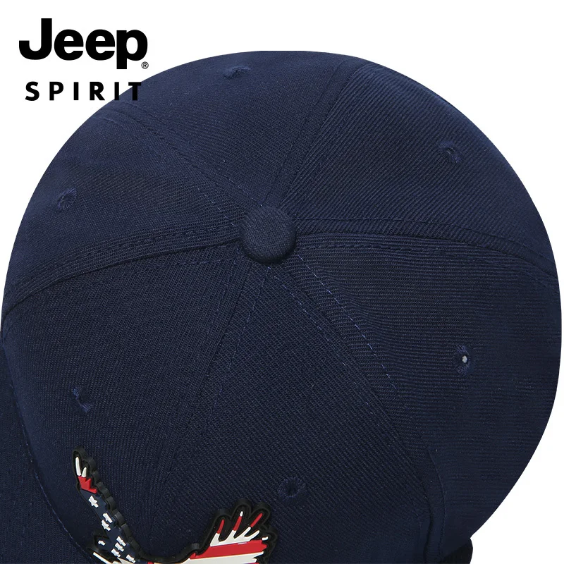 Jeep 남성용 플랫 브림 캡 야구 모자 트럭 운전사 모자 골프 모자 러닝 캡 하이킹 모자 아웃도어 캡, 자외선 차단, 조절 가능한 핏
