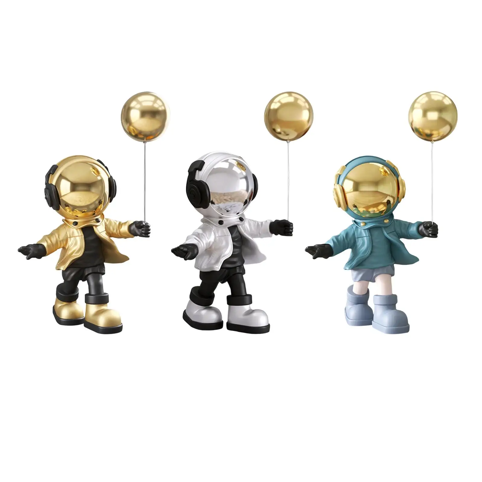 Astronaut Statues Resin Outer Space Crafts Spaceman Figurine for Bookshelf TV Cabinet Table kids children room Decoration 1