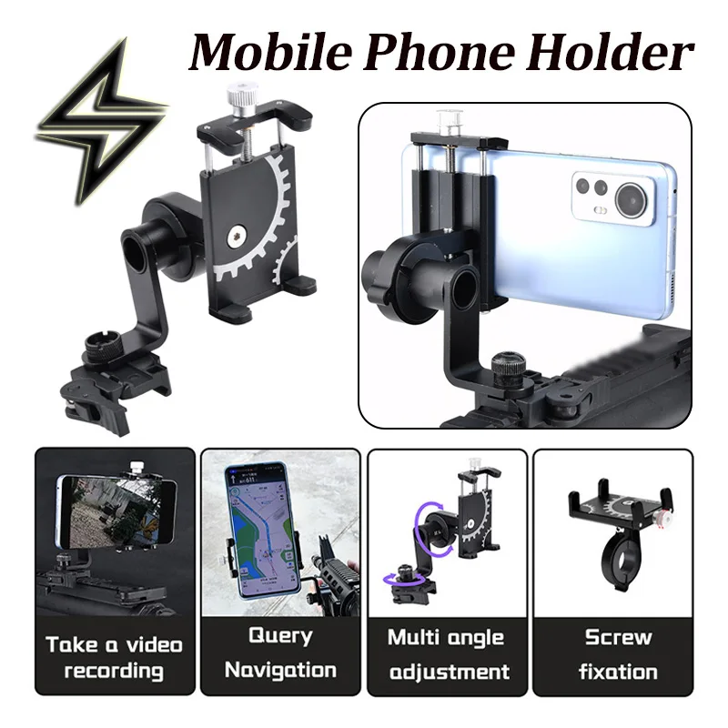 

WADSN Tactical Picatinny Rail Mount Mobile Phone Holder Military Outdoor Mobile Navigation Shooting Query Airsoft Rifle Holder
