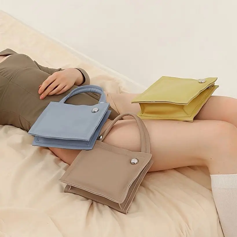 Women Bag Summer New Simple Office Lady Casual SOFT Zipper Square Shoulder Bag Handbag Purse Euro-America Style Women Bag