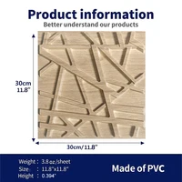 แผ่นผนังตกแต่งภายใน 3 มิติ 10 ชิ้น, แผ่นผนังลายไม้โอ๊คธรรมชาติ, สติ๊กเกอร์ติดผนังลายเพชรสำหรับห้องนั่งเล่น, ห้องนอน, ล็อบบี้ 5