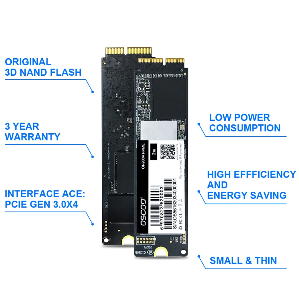 SSD for 2012-2017 Macbook Air A1465 A1466 Macbook Pro A1502 A1398 1TB IMac A1419 A1418 Ssd Hard Disc 256GB 512GB 2TB 2012-2018