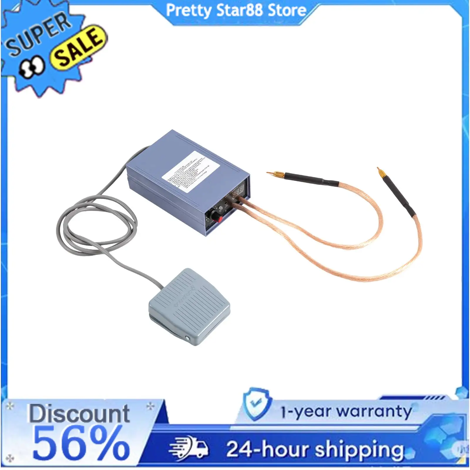 5KW Welding Machine Device Spot Welder Equipment Current Adjustable Soldering Set with LED Screen Foot Switch High Safety