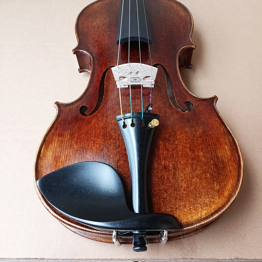 Strong tone! over 20 years tiger patterned maple Handmade violin 4/4 Retro Violin beginner professional Musical Instruments