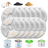 6/10/20Pcs Dog Cat Fountain Filters Water Replacement Filter for 1.6L/2.4L Pet Fountain Filtration System Pre-Filter Sponges 1