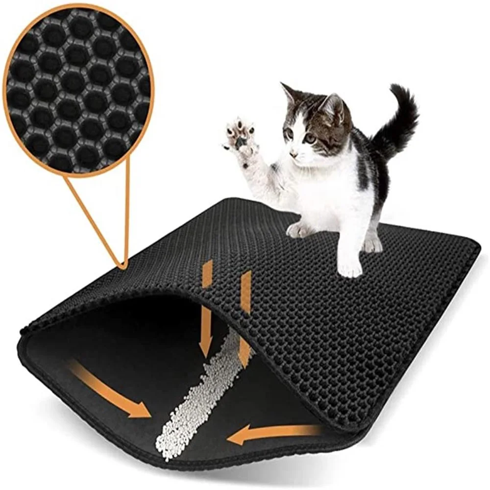 Double Layer Waterproof Cat Litter Mat Non slip Leak Proof - Temu