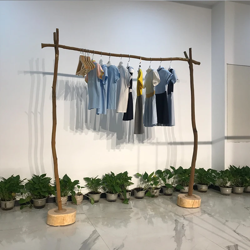 

Branches, simple coat racks, drying racks, floor-to-ceiling indoor handmade solid wood hangers, bedroom clothes storage shelves