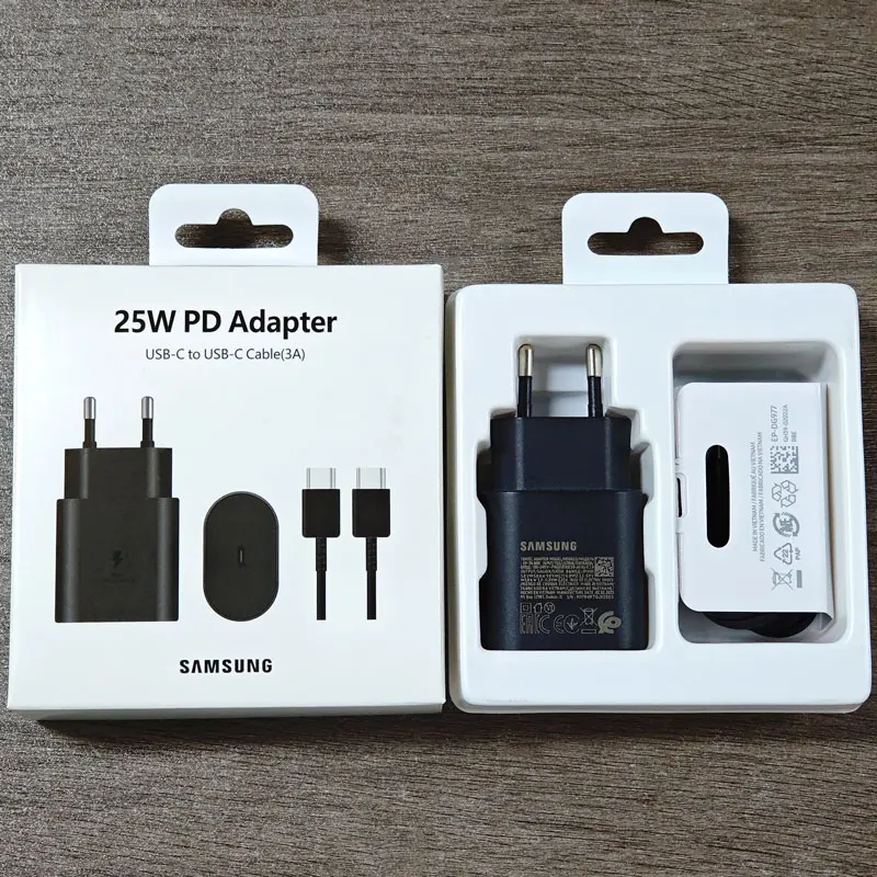 Samsung 25W PD Charger Super Fast Charge Adapter For Galaxy S25 S24 S23 S22 S21 S20 Z Flip Fold 7 6 5 4 3 2 A16 A26 A36 A56 A17