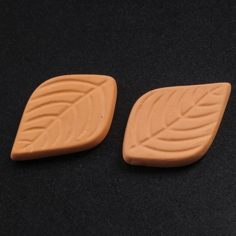 10Pcs Leaf Clay Hydrostone Terracotta Humidifying Stone Smoke Cigars Humidifier