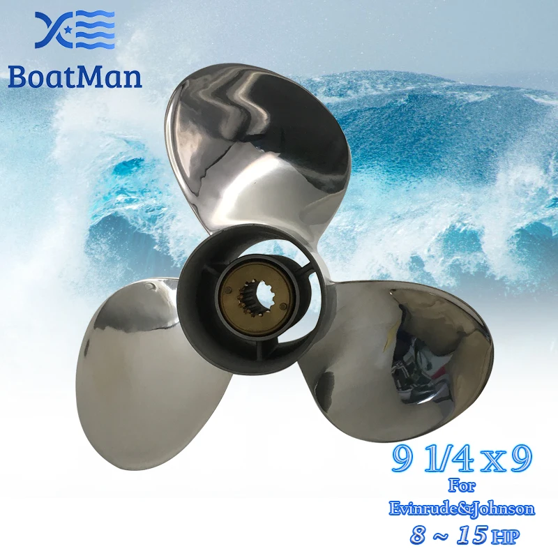 Boatman Boat Propeller 9 1/4x9 Match With Evinrude&johnson Outboard