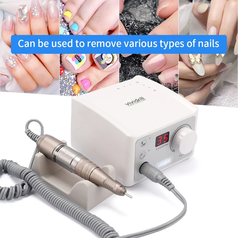 Professional Nail Polisher 35000RPM Nail Drill Machine 65W Electric Nail File Polishing Grinding Device For Manicure Pedicure