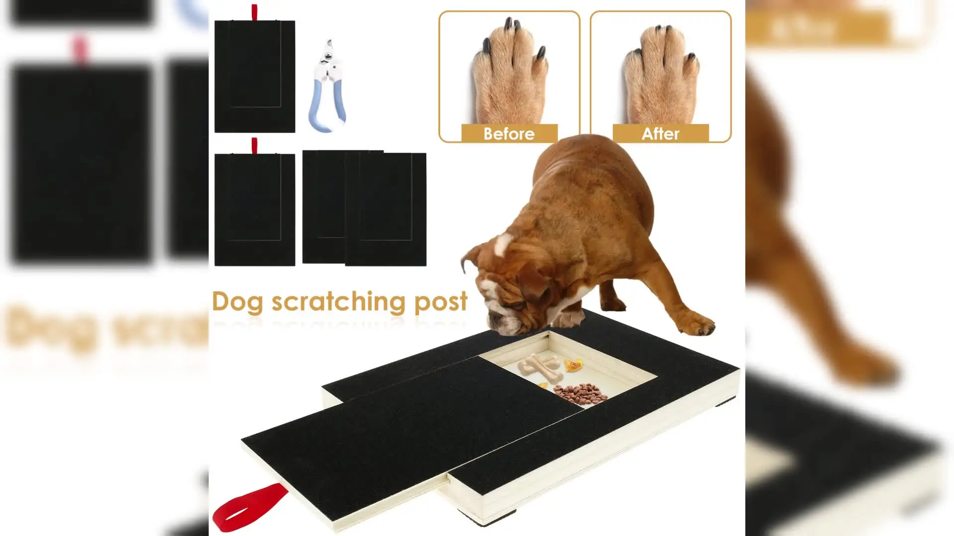 Hunde Kratzbrett Aus Holz | Faltbare Nagelfeile Für Pfotenpflege