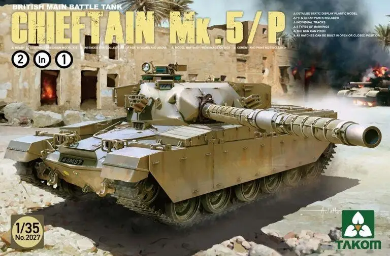 

TAKOM 2027 1/35 Chieftain Mk 5/P British Main Battle Tank (2 in 1) assemble